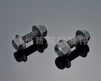 -Q184 -Q185 -GB16674  -外六角法蘭螺栓-10.9級- 黑色達(dá)克羅  凹腦半牙加長